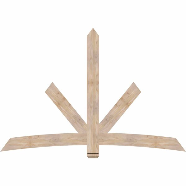 Ekena Millwork Alberta Smooth Timber Gable Bracket, Douglas Fir, 84"W x 56"H x 1 1/2"D x 5 1/2"F, 16/12 Pitch GBW084X56X0206ALB00SDF - main